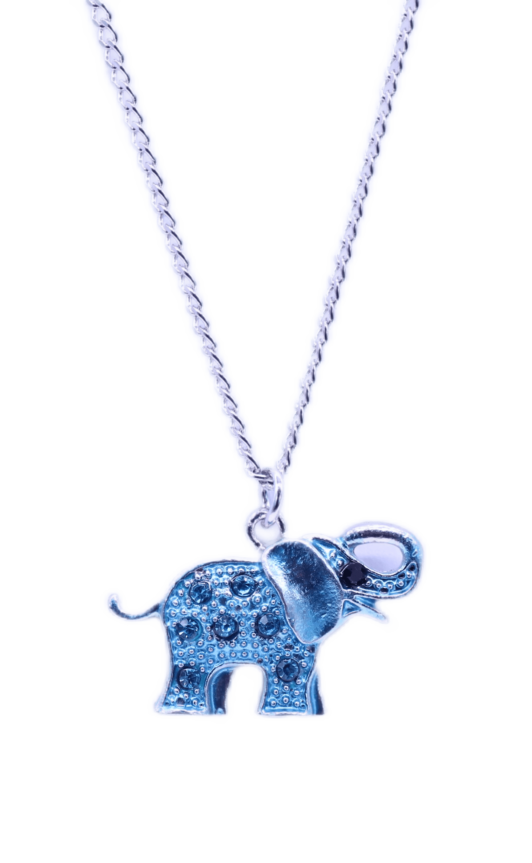 Blue elephant necklace deals