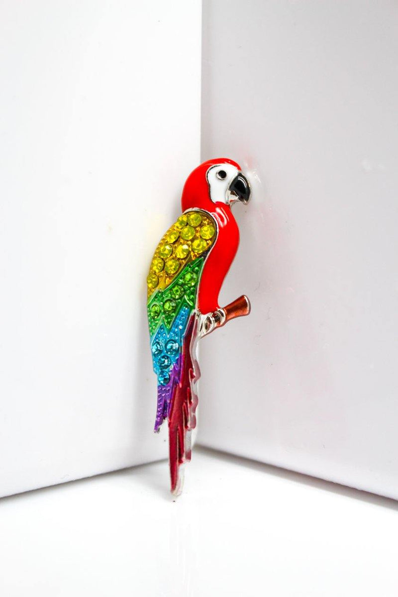 Parrot - Handmade Fabart Wooden Magnet 16