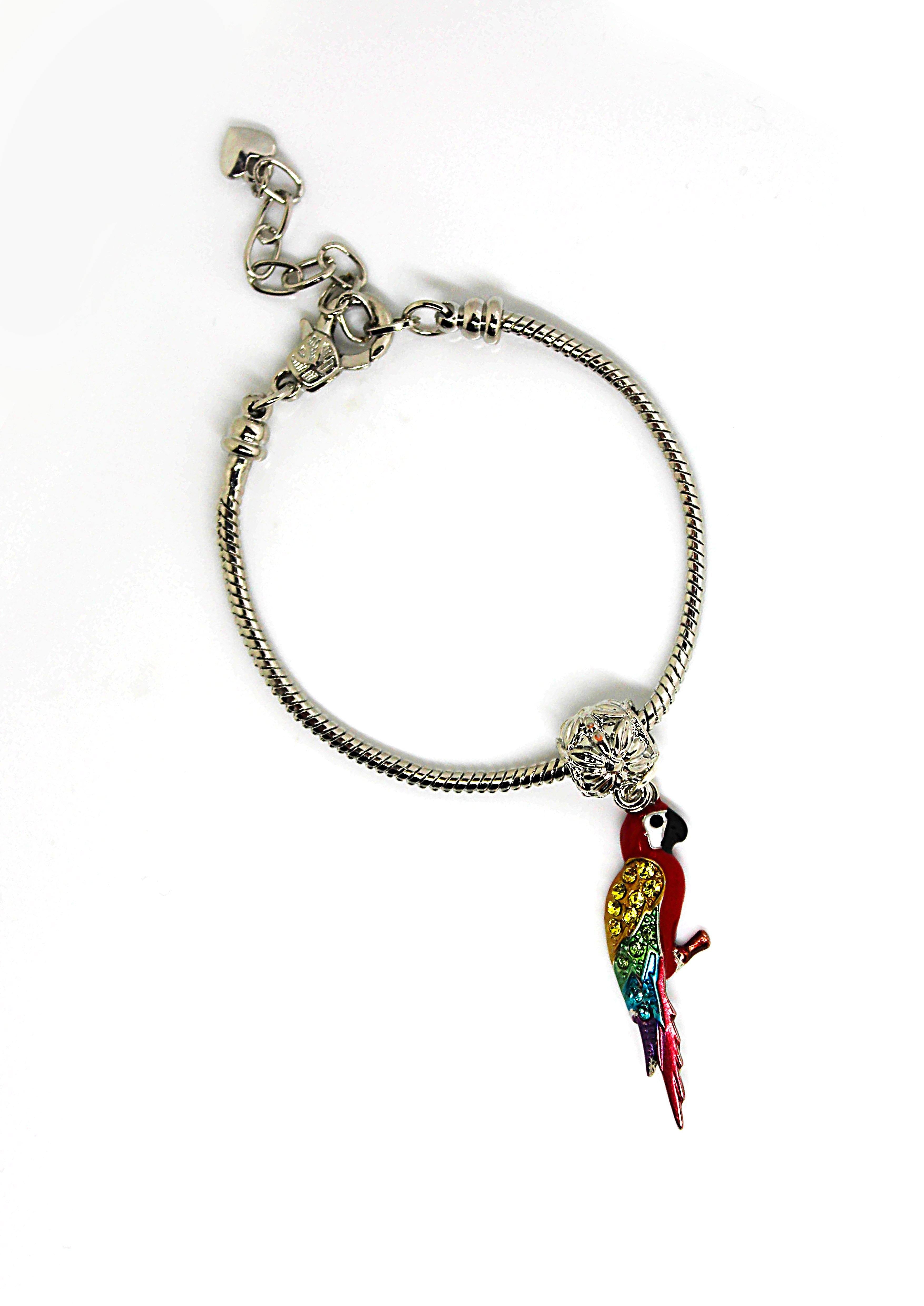 Parrot Red Charm Bracelet - Wildtouch - Wildtouch