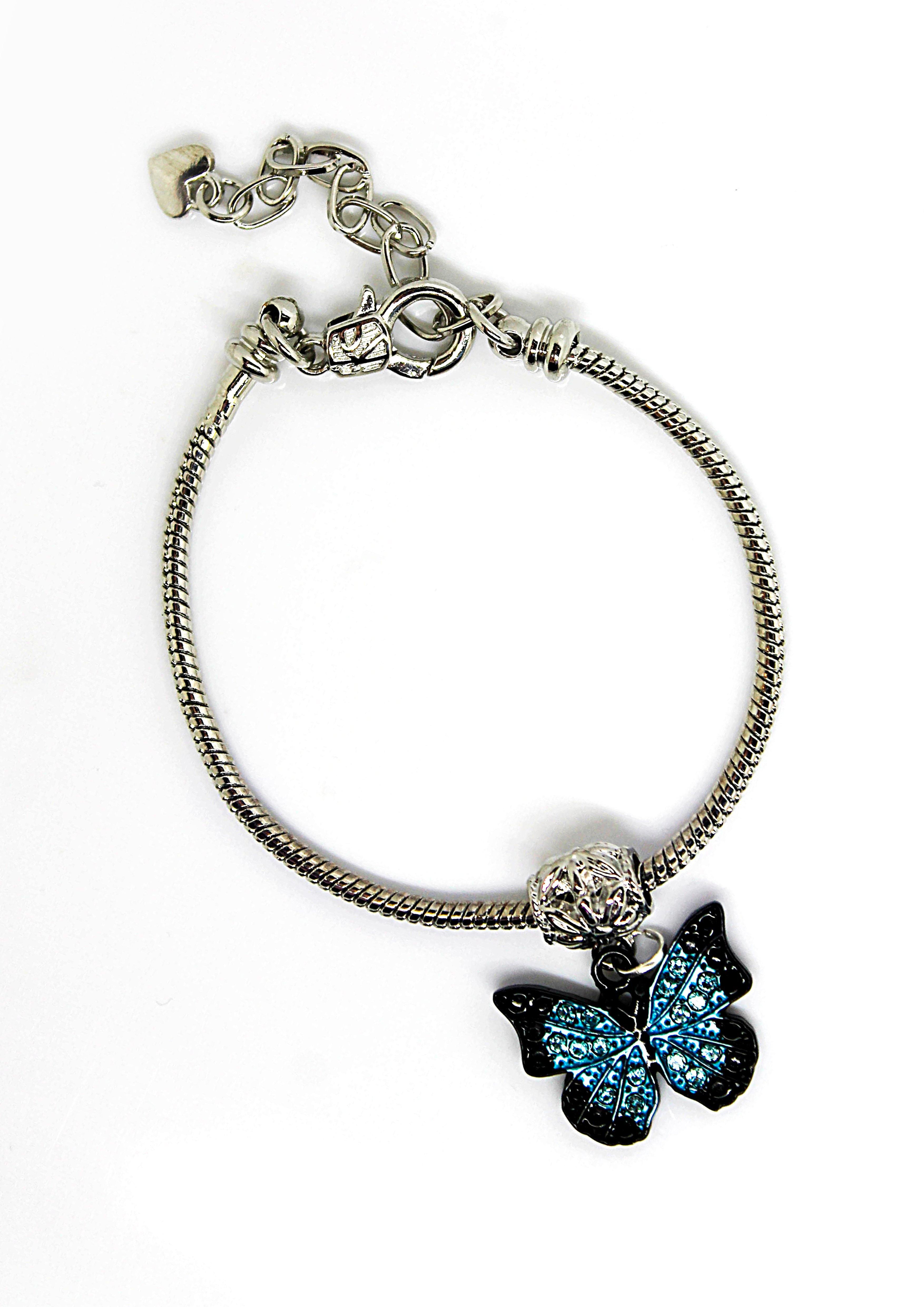 Butterfly Blue Charm Bracelet - Wildtouch - Wildtouch