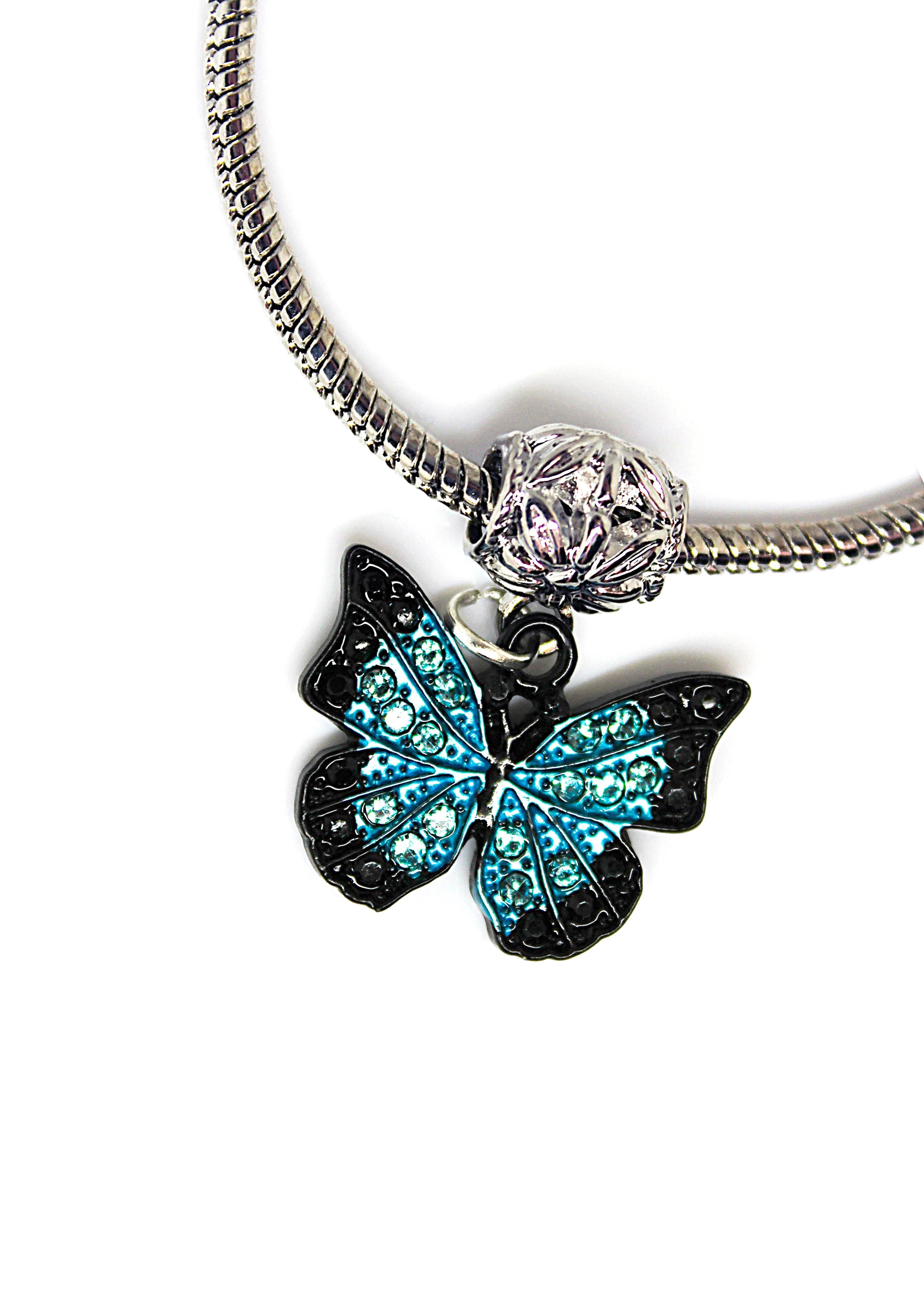 Butterfly Blue Charm Bracelet - Wildtouch - Wildtouch