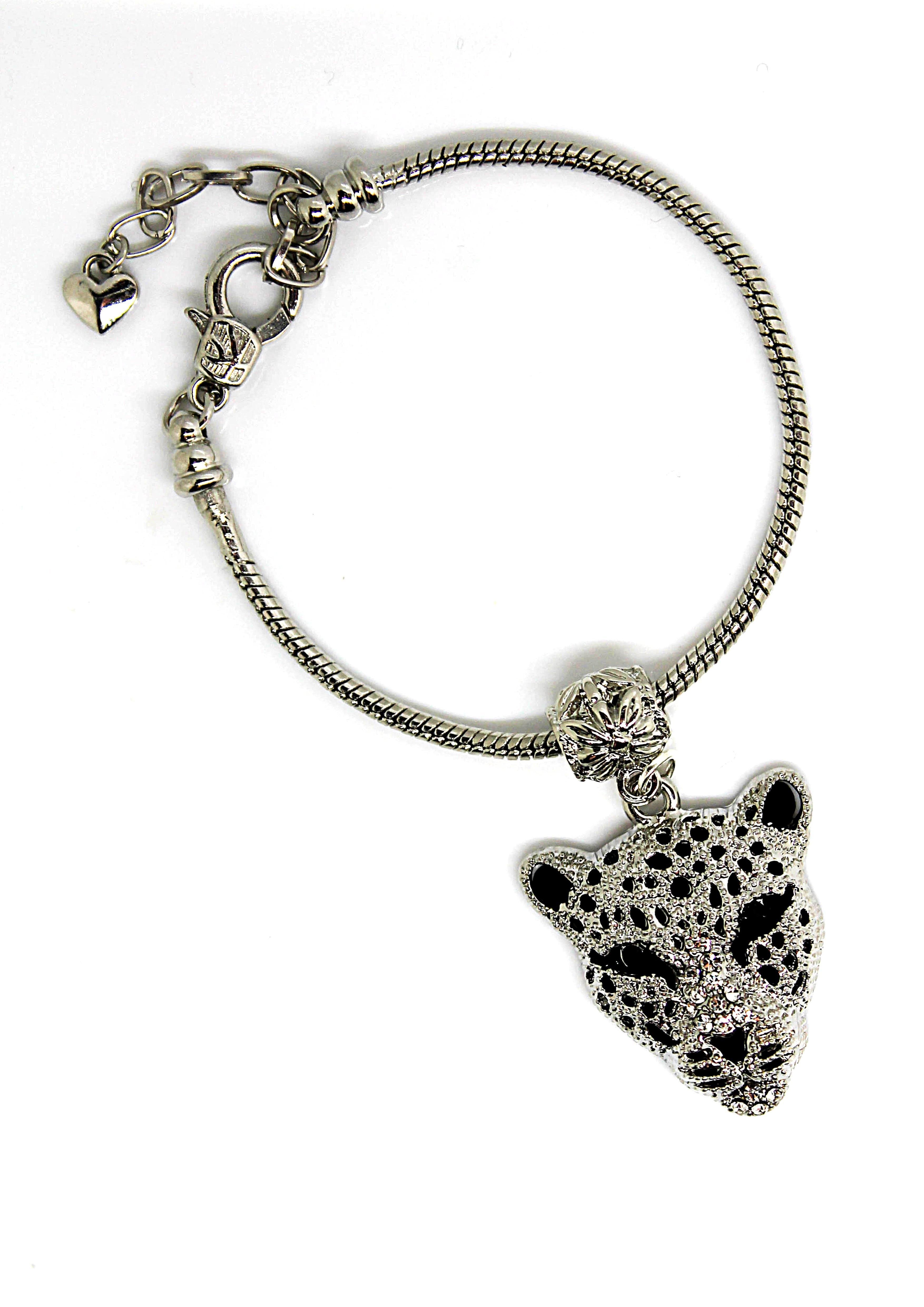 Snow Leopard Charm Bracelet - Wildtouch - Wildtouch