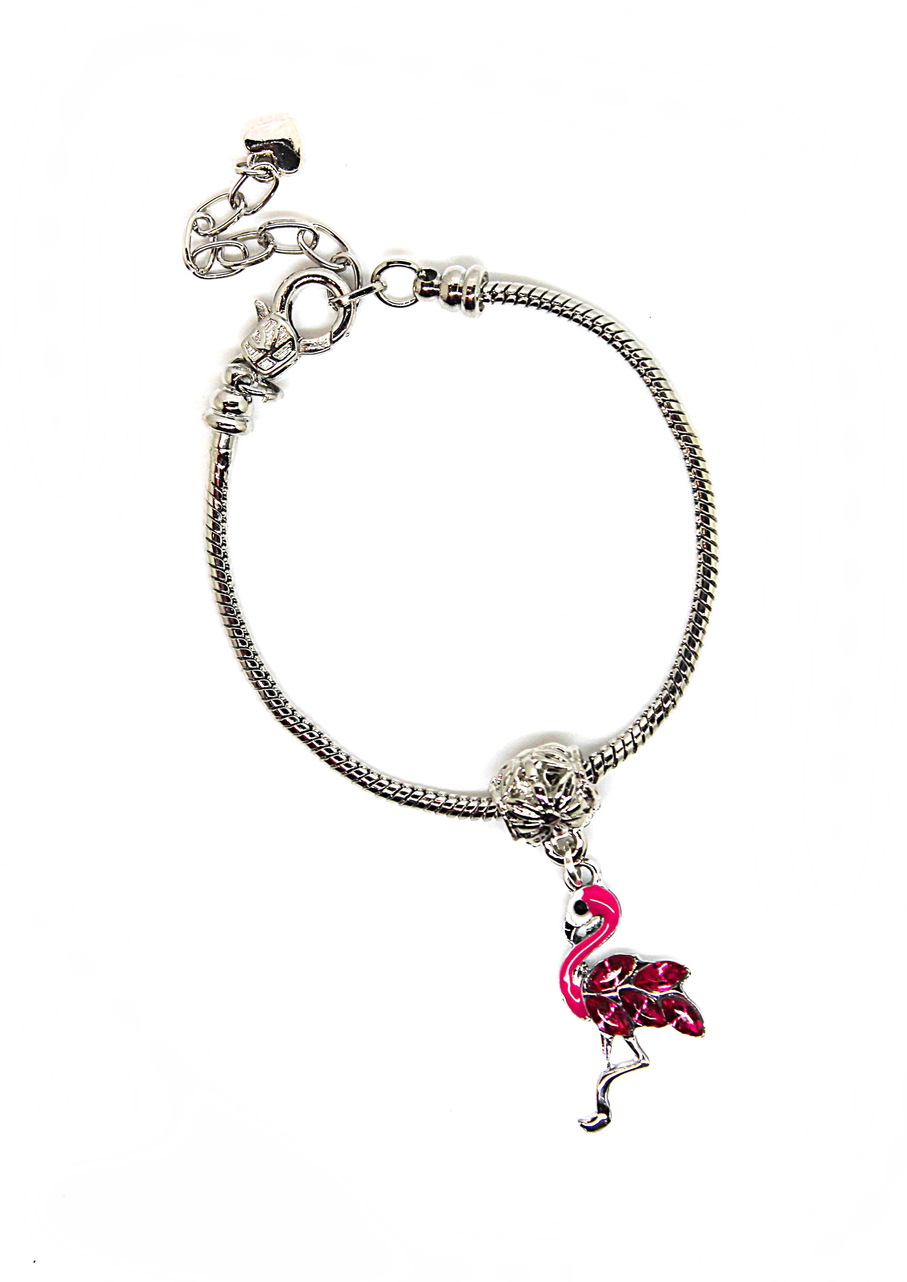 Flamingo Fuchsia Charm Bracelet - Wildtouch - Wildtouch