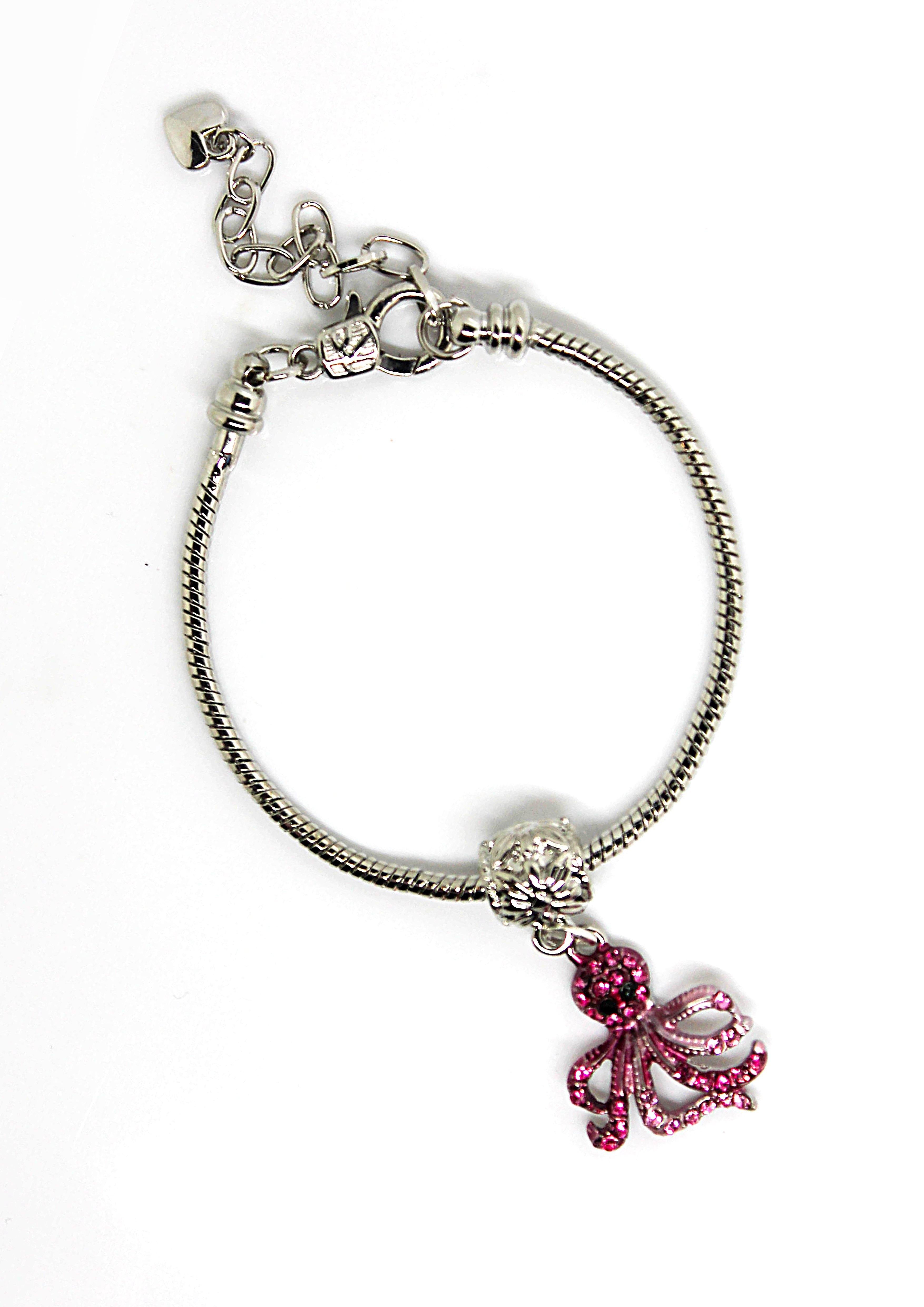 Octopus Pink Charm Bracelet - Wildtouch - Wildtouch