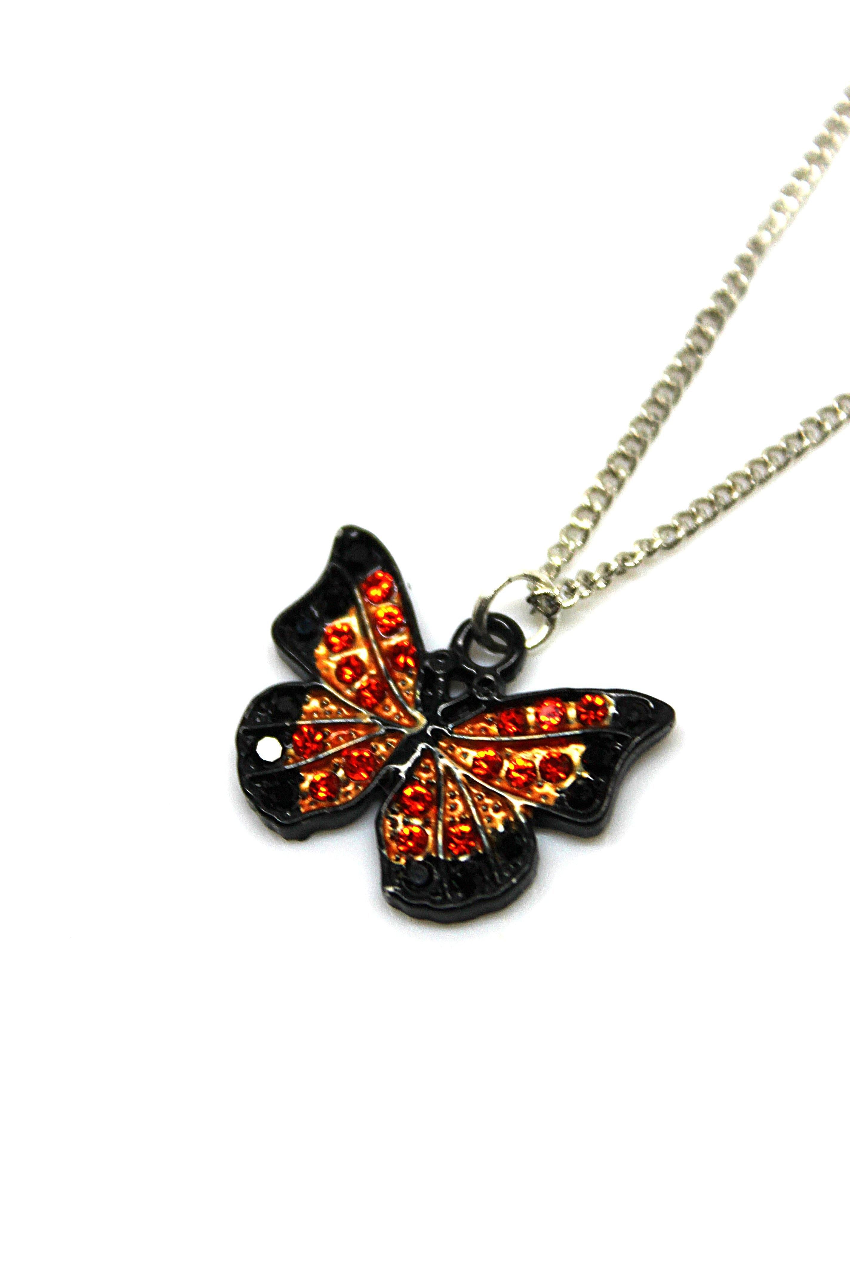 Butterfly Orange Necklace - Wildtouch - Wildtouch