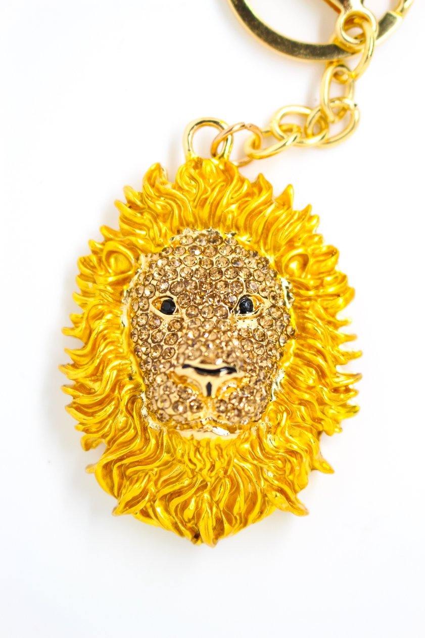 Lion Head Keyring Gold - Wildtouch - Wildtouch