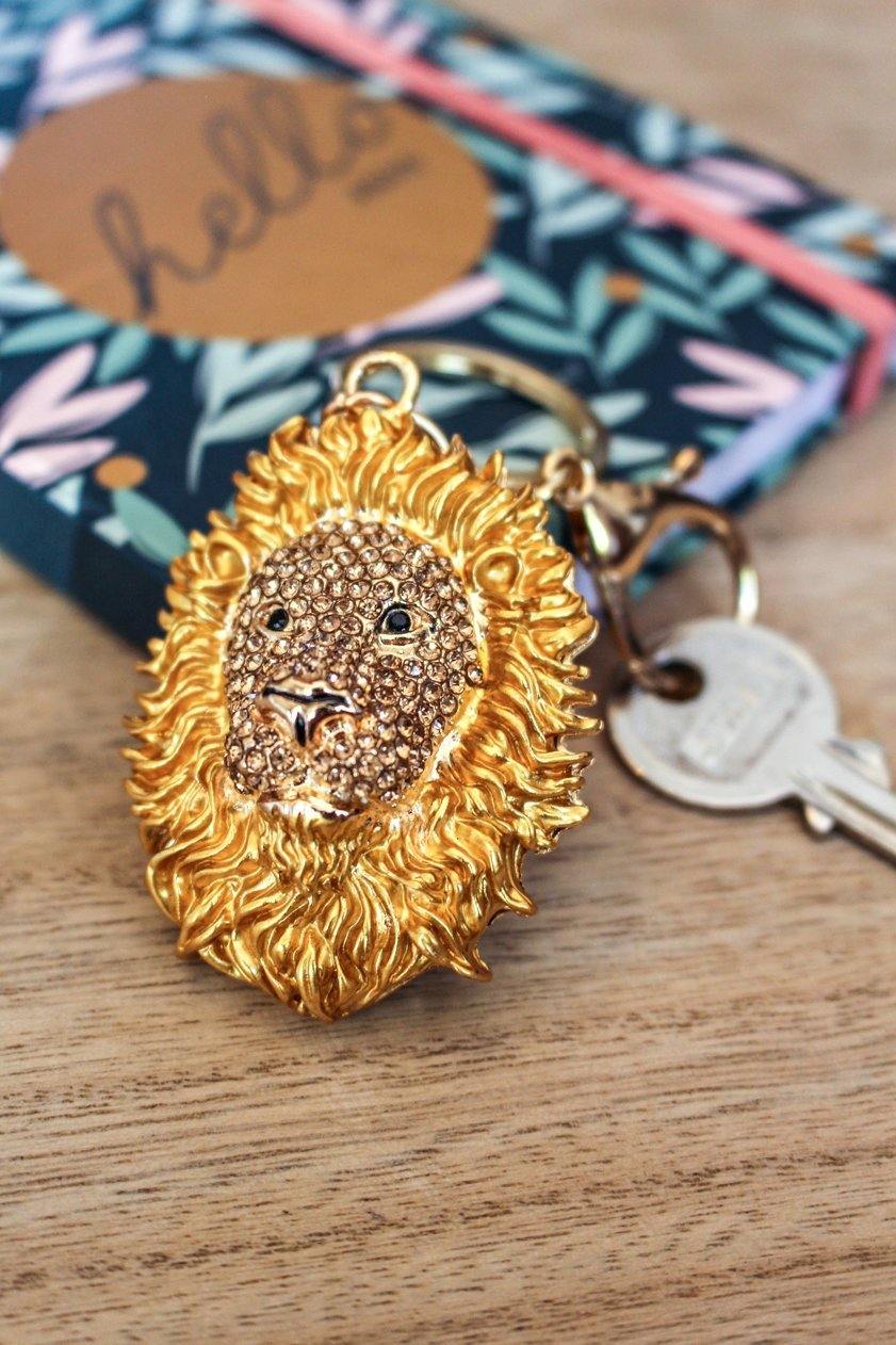 Lion Head Keyring Gold - Wildtouch - Wildtouch