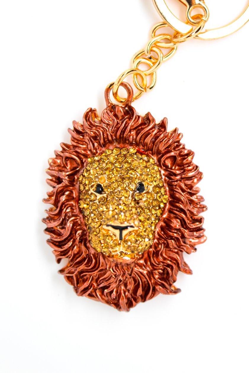 Lion Head Keyring Brown - Wildtouch - Wildtouch
