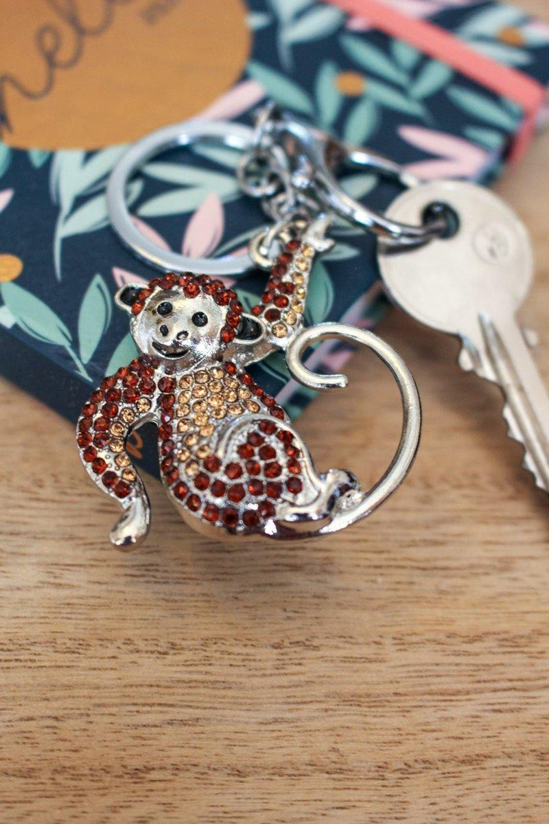 Monkey Keyring Brown