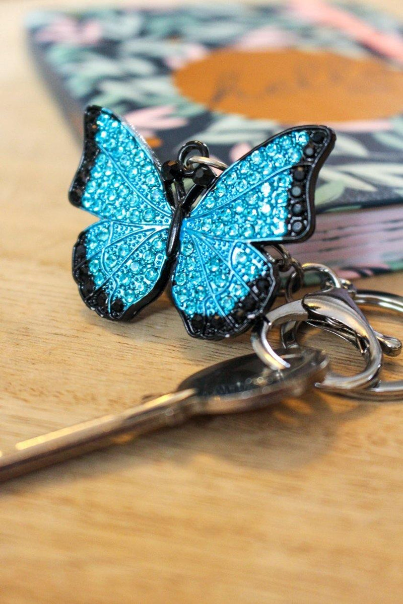 Butterfly Key Rings Butterfly Keyring Blue