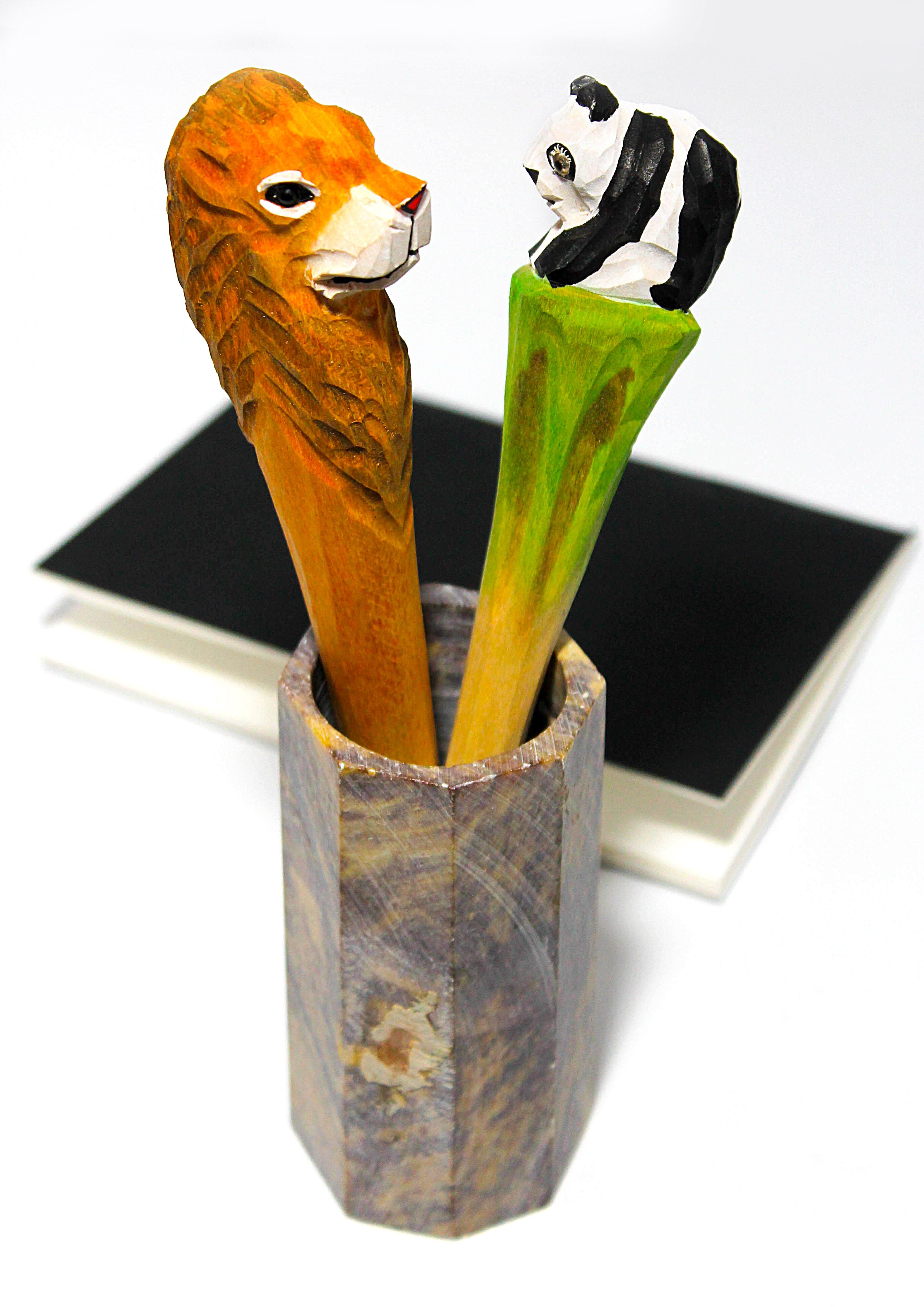Lion Wooden Pen - Wildtouch - Wildtouch